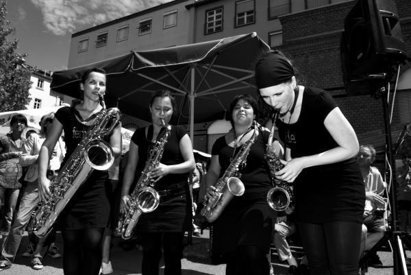 Saxophon Band Famdüsax für Hochzeit, Dinnerparty und Events