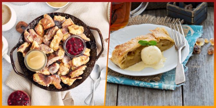 Kaiserschmarrn und Apfelstrudel