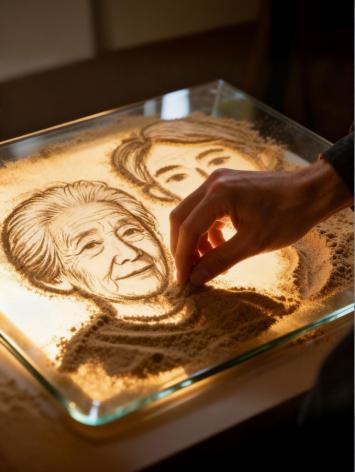 Sandmaler für Feier