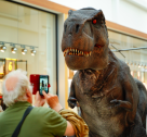 Unser riesiger T-Rex im Einkaufscenter Die Dinosaurier-Show