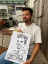 Karikatur mit Auto Schnellzeichner Christian