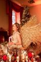 Festlicher Glanz: Ihr goldener Weihnachtsengel am Servierkleid! Leony la Roc - Sektempfänge