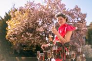 Edel in Pink: Unser florales Couture-Kleid der Extraklasse! Leony la Roc - Sektempfänge