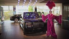 VIP-Empfang der Extraklasse: Show-Glamour trifft auf Rolls-Royce. Leony la Roc - Sektempfänge