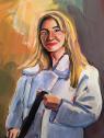 Girl with white coat , Acrylics, 32x42 cm Markus Nieden