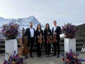 zu Gast bei einer Hochzeit vor Alpenkulisse Astoria String Quartet
