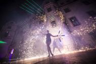 Funkenfinale Flamba Flamba Feuershow und Lichtshow