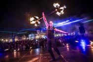 Artistik und Laser Flamba Feuershow und Lichtshow