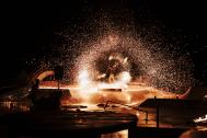 Stahlwolle Effekt Funkenfinale Flamba Feuershow und Lichtshow