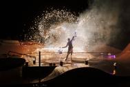 Fontänen Effekte Flamba Feuershow und Lichtshow
