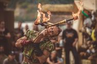 Feuershow Fackeljonglage Die Flugträumer
