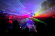 Lasershow zu Hagenbeck Dschungelnächte in Hamburg SPiCE Lasershow
