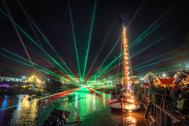 Silvester Lasershow am Museumshafen in Carolinensiel SPiCE Lasershow