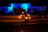 Fire on drums
