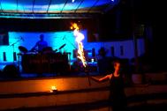 Fire on drums