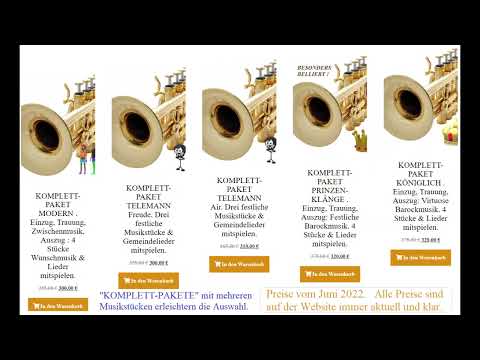 Video: Festmusik für Hochzeiten und Firmenfeiern