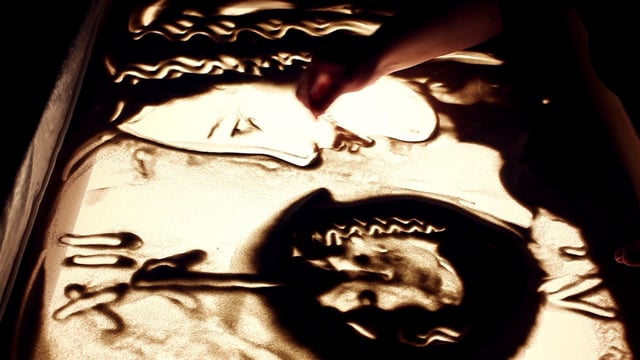 Video: Sandmalerei von Elena Handel Sandshow  Hochzeit sandpainting wedding