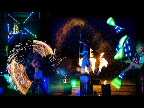 Video: Feuershow &amp; LED Jonglage Showreel 2024