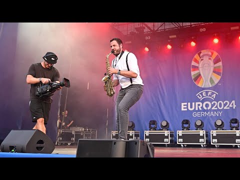 Video: SAXOBEATZ bei der EURO 2024 EM in der Fanzone München - Full Concert | DJ &amp; Live Saxophone