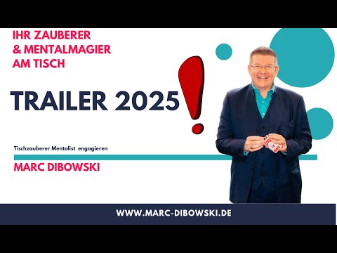 Video: Tischzauberei und Mentalmagie | Trailer 2025 Marc Dibowski